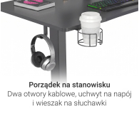 SILVER MONKEY Biurko elektryczne ED-120 black SMM024 - 1162803 - zdjęcie 7
